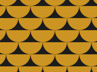 Japanese Auspicious Wave Seigaiha Pattern Elegant Design © iushakovsky