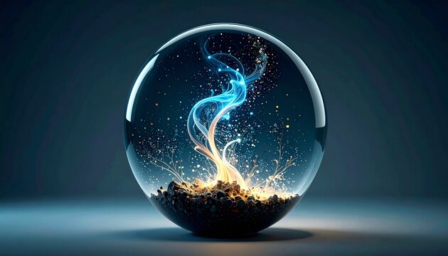 question mark in fire