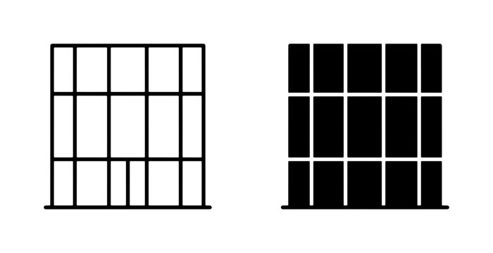 Grid System, Data Structure, Abstract Architecture, Simple Geometric Design, Vector Icons