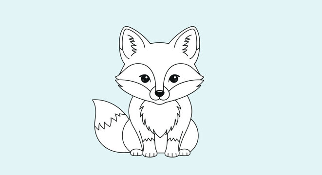 Adorable zebra foal cartoon character sits calmly with a sweet expression on a clean white background illustration.