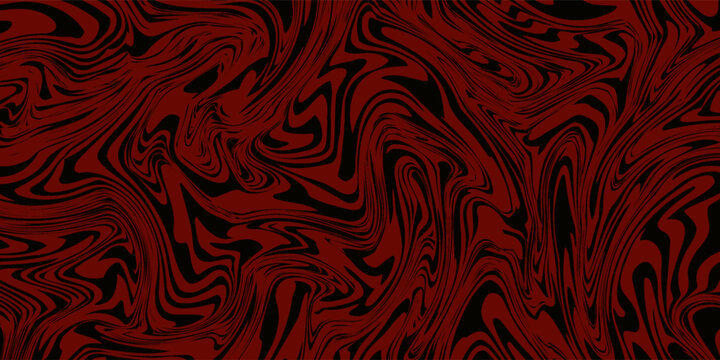 Vector abstract marble texture fluid flowing effect red color. black and red marble pattern design concept.