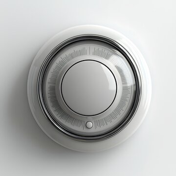 Secure Dial Mechanism: A close-up, overhead view of a white dial with a metallic ring and markings, suggesting security, precision, and a combination lock mechanism.