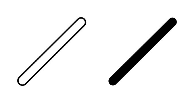 Diagonal Line Icons, Simple Stroke Shapes, Graphic Elements, Vector Symbols, Black and White Design, Minimalist Interface Icons