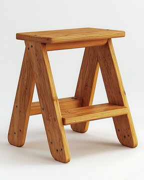 Wooden Step Stool: A simple, sturdy wooden step stool with a rustic charm, perfect for reaching high places or adding a touch of natural material to your home decor.