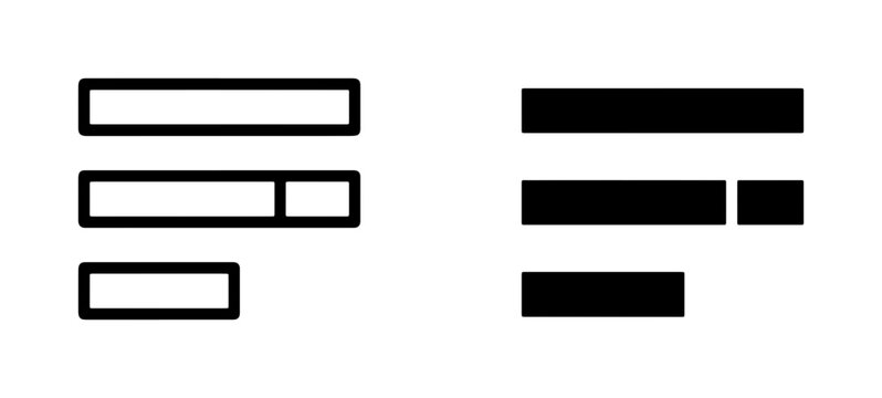 Menu Icons, Navigation Elements, UI Design Symbols, List Options, Hamburger Menu