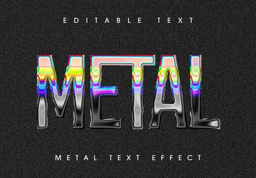 Metal Text Effect Mockup