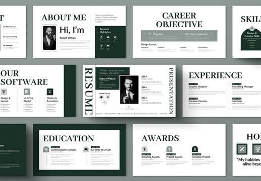 Modern Resume Presentation Template Layout