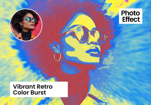 Vibrant Retro Color Burst Photo Effect