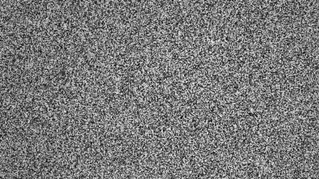 Retro TV Static White Noise Glitch Background Analog Television No Signal Screen Interference Grain And Random Pixel Texture