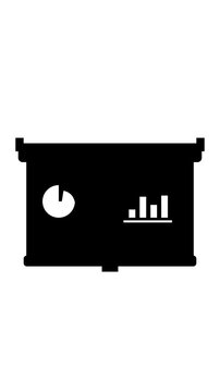 Office Presentation Tools Minimalist Icon Sequence Loop