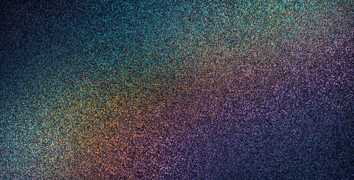 Rainbow speckle dotted splash gradient noise grainy dust texture abstract dark background