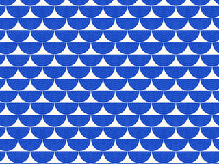 Japanese Auspicious Wave Seigaiha Pattern Elegant Design © iushakovsky