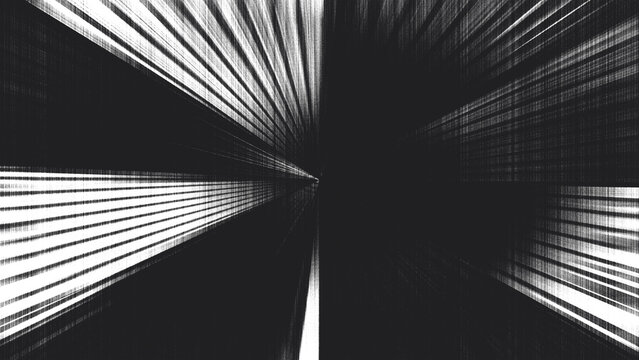 black white background with a strong one-point perspective pattern resembling Aisle effect and a soft gray gradient.