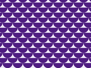 Overlapping Fan Scale Seigaiha Japanese Pattern Design © iushakovsky