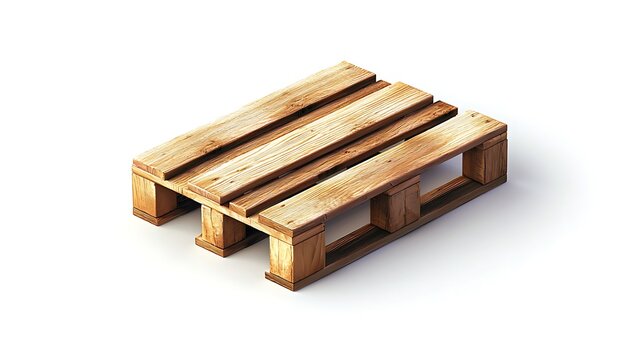 Wooden shipping pallet for industrial use
