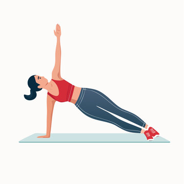Woman Performing Side Plank Exercise