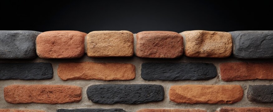 Weathered aged brick wall texture with intricate details for a rustic background.