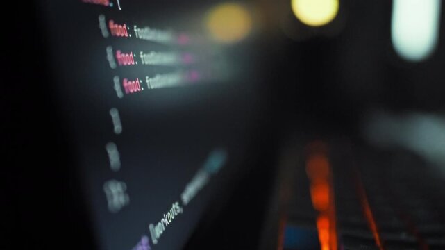 On computer screen, sophisticated artificial intelligence model generates precise, algorithm-driven code for programmer, leveraging automation software engineering to optimize technology development
