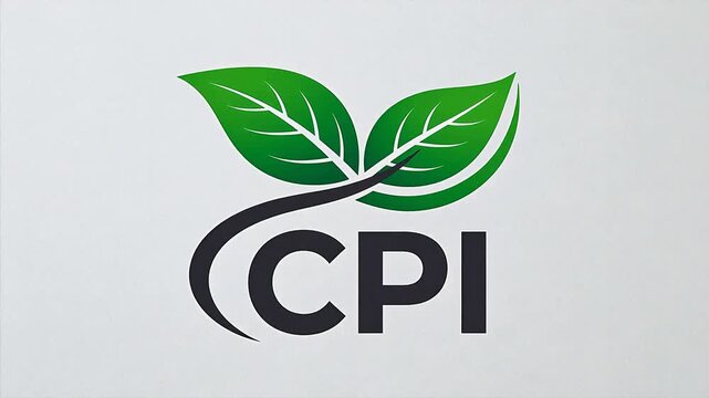 Green leaf logo with CPI text perfect for UI/UX design and motion graphics