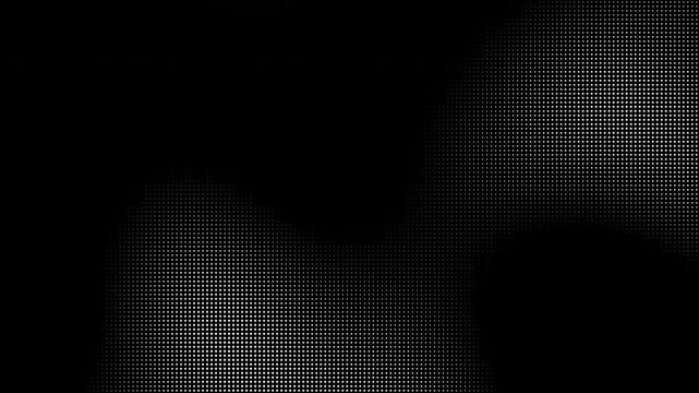 Abstract animated halftone dotted technology background, random dots, and grids, loop animation. 4k video