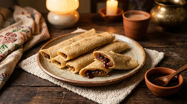 Traditional indian patishapta pitha
