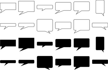 Obraz premium Speech bubbles collection vector graphic with dialogue
