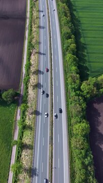 Highway Through the Fields. Countryside
