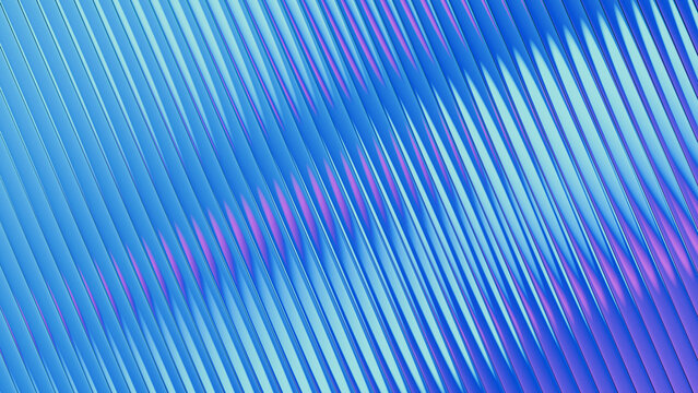 Abstract futuristic background featuring diagonal metallic blue stripes with soft purple and pink gradients.