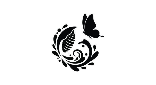 Butterfly emerging from a cocoon signifies the profound concept of transformation and personal growth through a graceful artistic depiction of nature cycle and evolution in life stages.