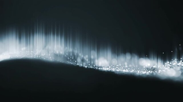 Ephemeral Lightscape: A mesmerizing display of radiant light particles dancing across a darkened expanse, creating an ethereal and abstract vision. 