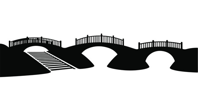 Bridges connecting across a landscape represent the metaphorical power of building meaningful professional relationships and overcoming obstacles to achieve unified corporate goals.