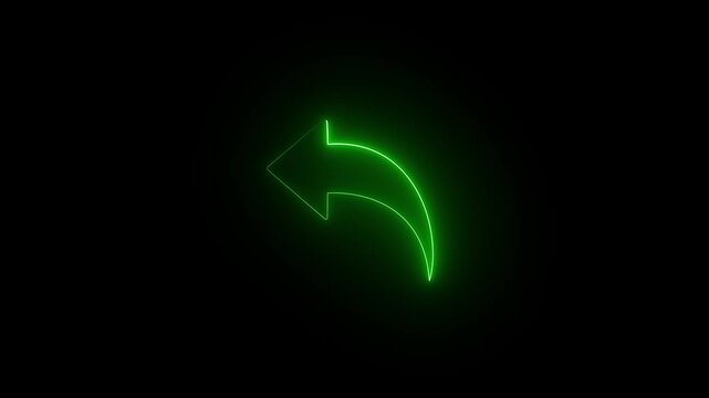 Green  Lightning Arrow on Black Background 4k video