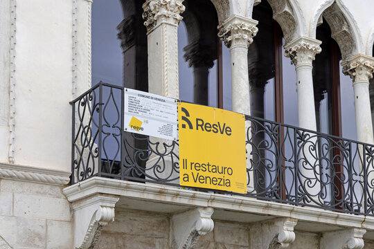 Restauration Project Resve at Grand Canal in Venice Italy
