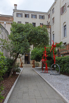 Entrance Way to European Cultural Centre in Venice Italy