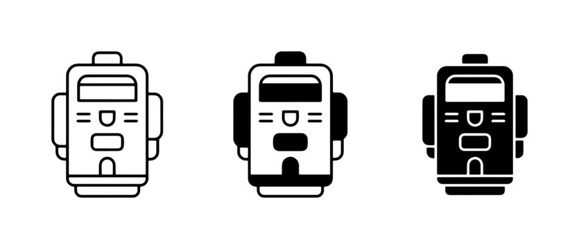 Digital Tally Counter Icons, Manual Clicker Set, Counting Device Vector Graphics