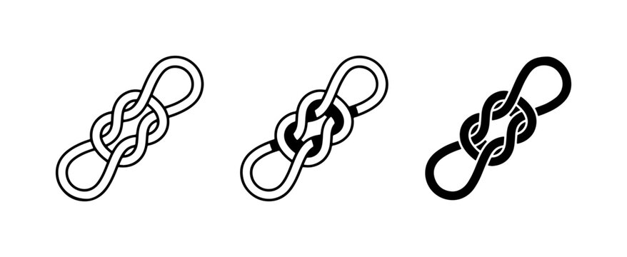 Celtic Knot Vector Icons, Intertwined Loops, Symbol of Connection, Infinity Symbol