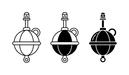 Marine Buoy Icons, Nautical Safety Floats, Maritime Navigation Markers, Vector Set © Fahim