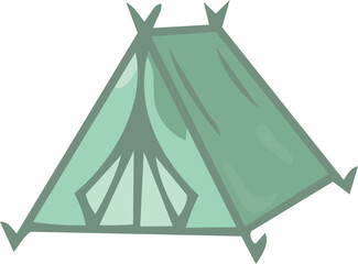 Camping travel tent equipment cartoon © Crystal