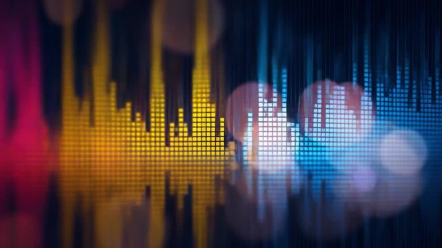 Vibrant Soundwave Spectrum: A dynamic display of sound waves in a symphony of colors, each hue representing a unique facet of audio frequency.