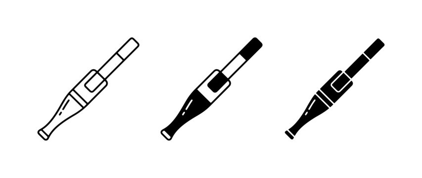 Vape Pen Icons, E-cigarette Cartridge Vector Set, Electronic Smoking Device Graphics
