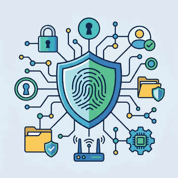 Digital fingerprint security and network protection in a connected world, safeguarding data and privacy through advanced cybersecurity measures