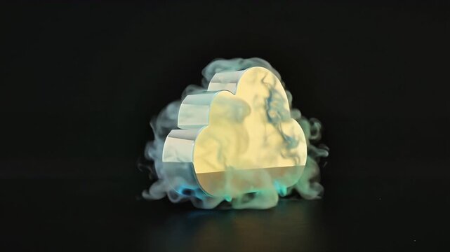 cloud save digital icon 3d
