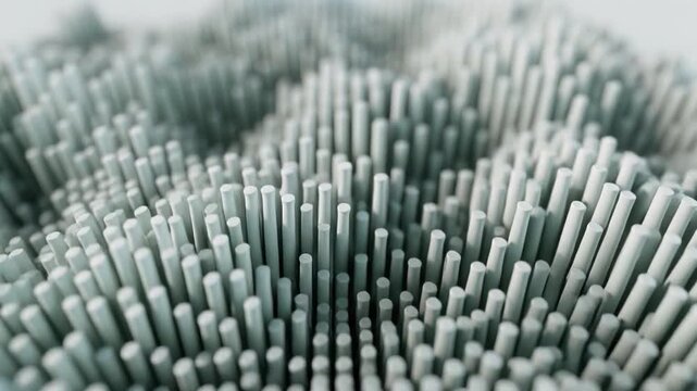 Abstract 3D Motion Background with Moving Cylindrical Pillars