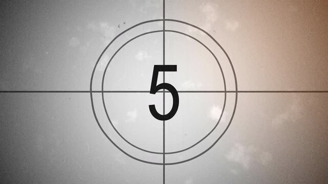 Film countdown vintage light leaks and scratches with number eight displayed. Suitable for film industry projects, retro themes, and adding countdown element to designs.