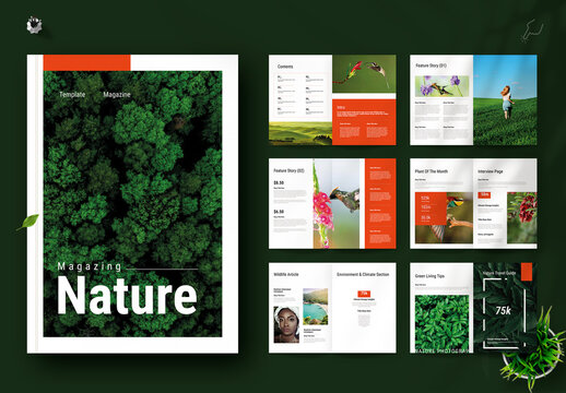 Natural Magazine Brochure Template