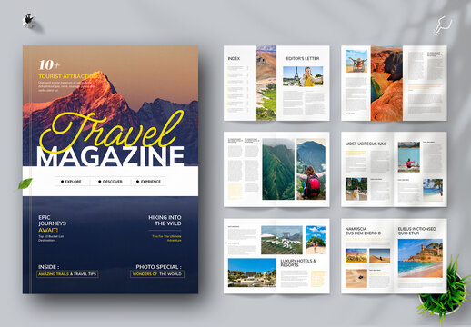 Travel Magazine Template Layout
