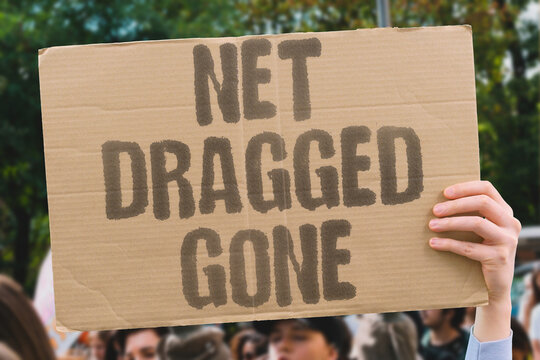 "Net Dragged Gone" Bottom trawling destroys entire seabed ecosystems in a single pass. BOTTOM. TRAWLING. DESTROYS. SEABED. ECOSYSTEMS.