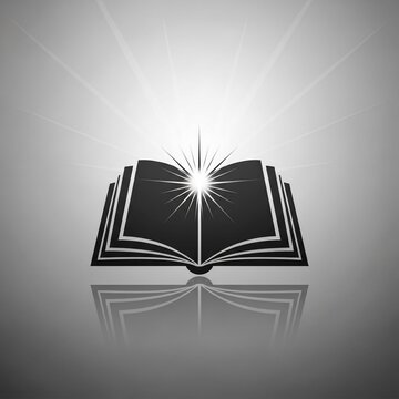 光を放つ開かれた書物、叡智の輝き