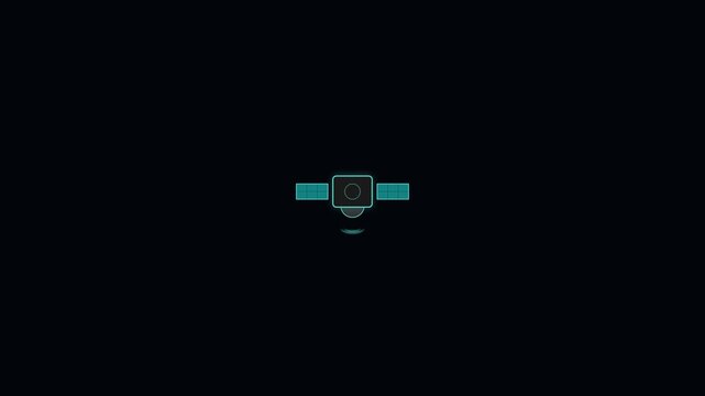 Minimalist Animated Satellite Signal Icon