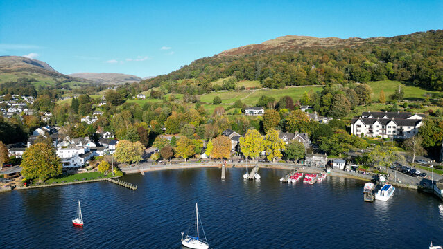 Aerial Shot at Waterhead, Windermere Lake District